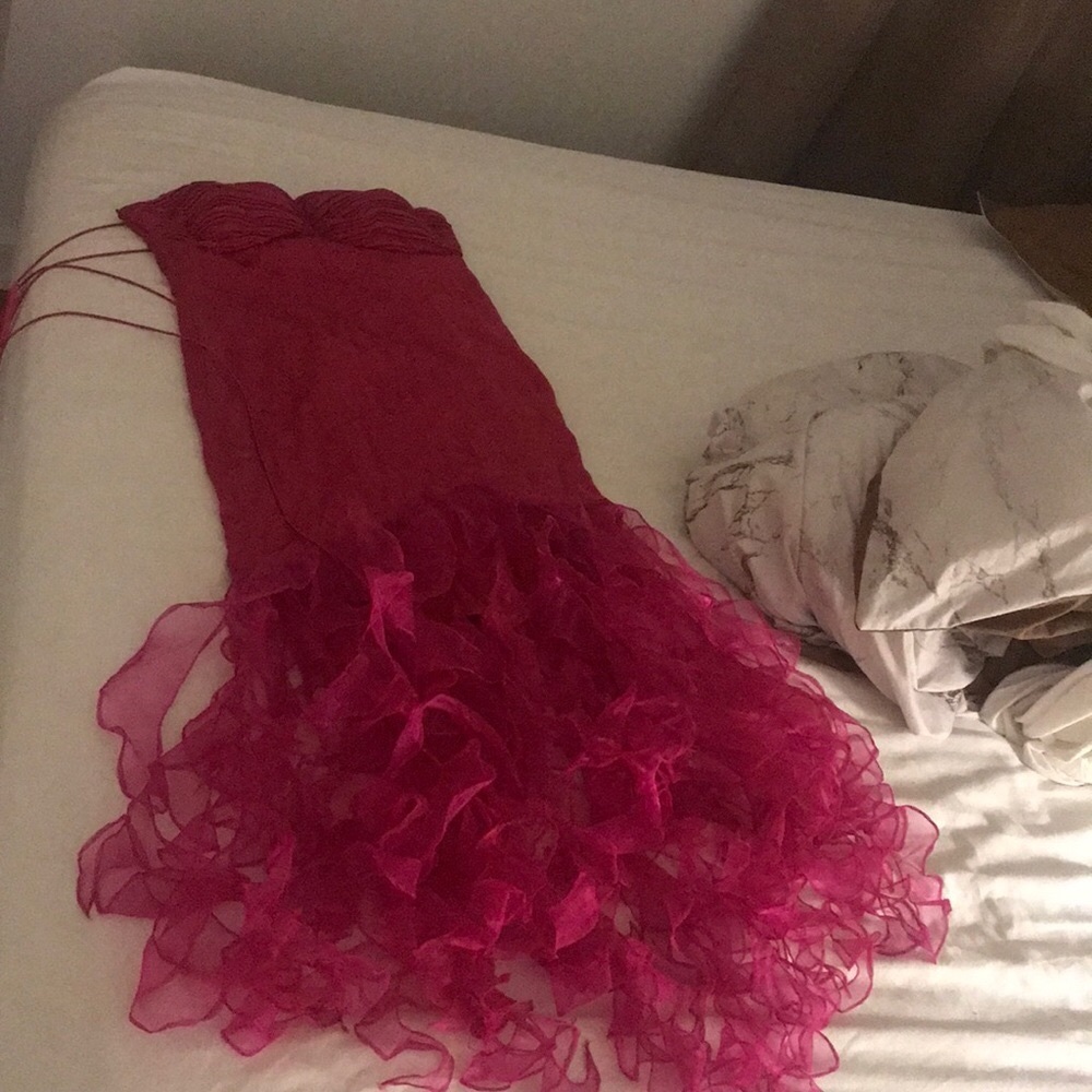 100% silk Magenta prom/formal gown